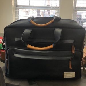 Leather men’s briefcase with laptop area